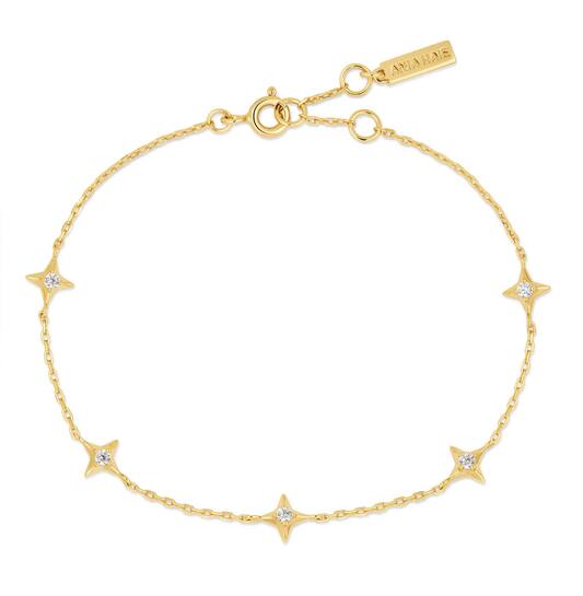  Dusk Divas - Silver / 14kt GP - Zirconia - 18,5cm